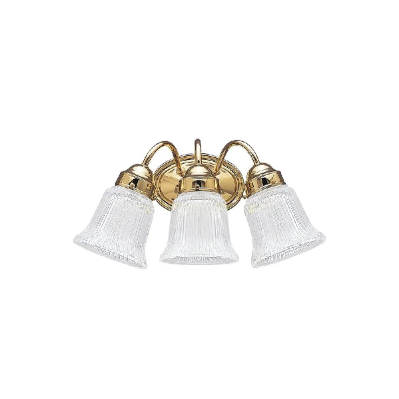 Sea Gull Brookchester Polished Brass 3-light Vanity Fixture