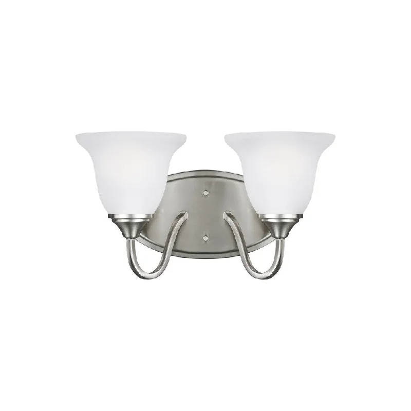 Sea Gull Clement 2-light Steel Vanity Fixture