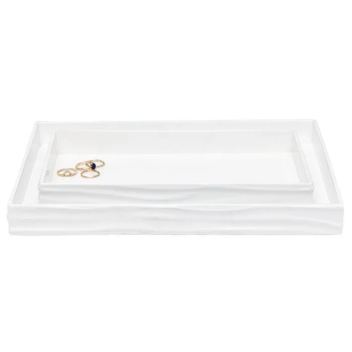 Solin Lacquer Resin Tray Set (White)