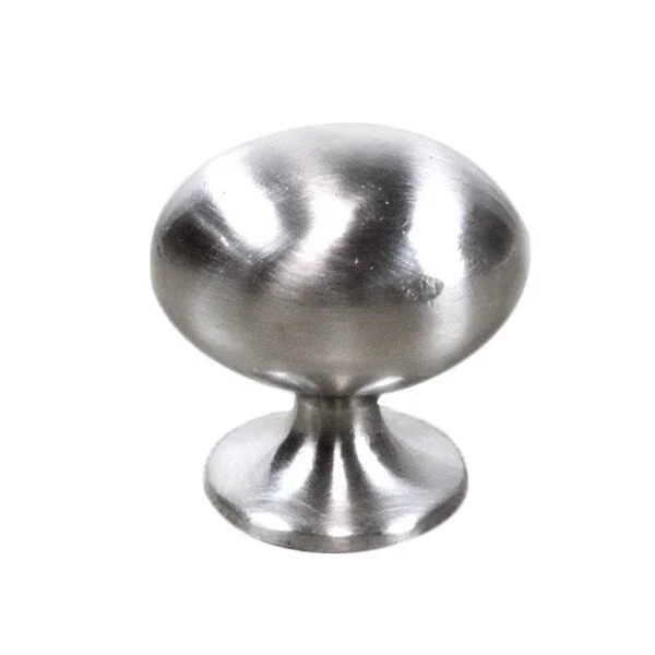 Stainless Steel 1.25-inch Oval Cabinet and Drawer Knobs (Case of 25)