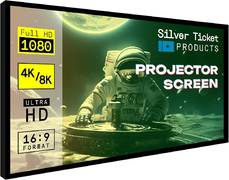 STR Series 6 Piece White 1.1 Gain 120" Diagonal 16:9 Format Projection Screen - $170