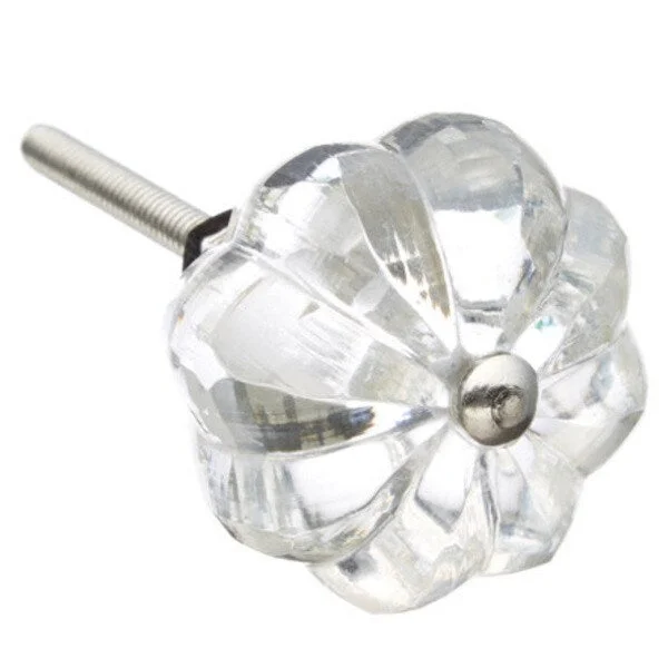 Umbrella Clear Glass Drawer/ Door/ Cabinet Knob (Pack of 6)