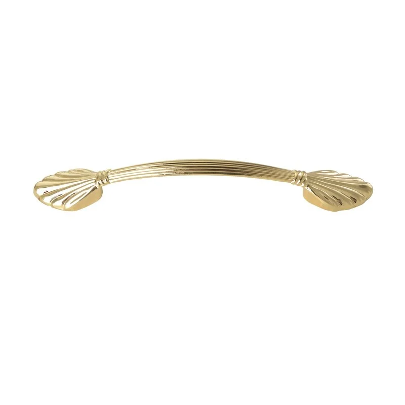 Utopia Alley Amy Pull Handle - Decorative Cabinet Drop Pull Handles for Cabinets, Gold, 5.0" Center to Center - Polished Gold