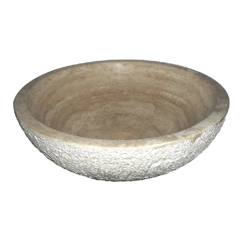 Yosemite Home Decor Classic Round Stone Vessel Sink