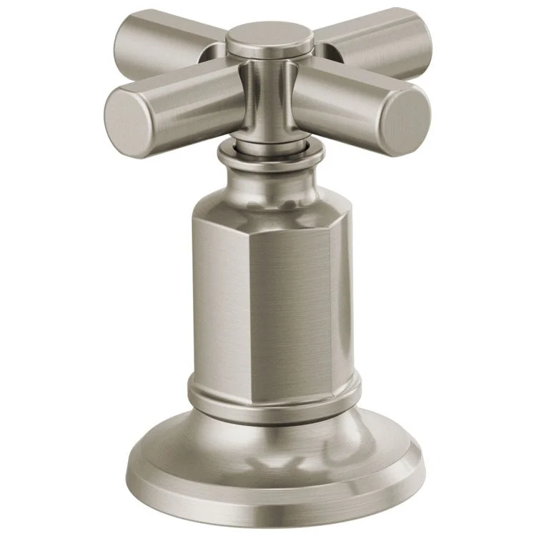 Handle Kit Invari Brass 2 Cross Brilliance Luxe Nickel for Widespread Faucet 2-3/4 Inch