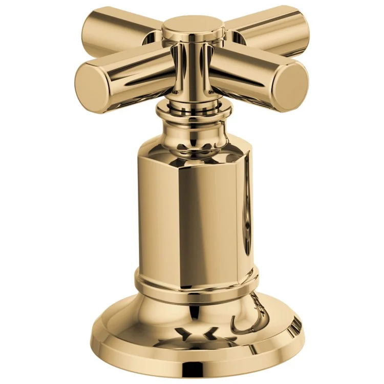 Handle Kit Invari Brass 2 Cross Brilliance Polished Gold for Widespread Faucet 2-3/4 Inch