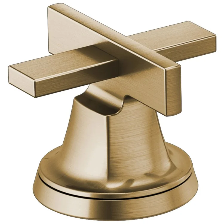 Handle Kit Levoir Brass 2 Low Cross Brilliance Luxe Gold ADA for Widespread Faucet 3-3/4 Inch