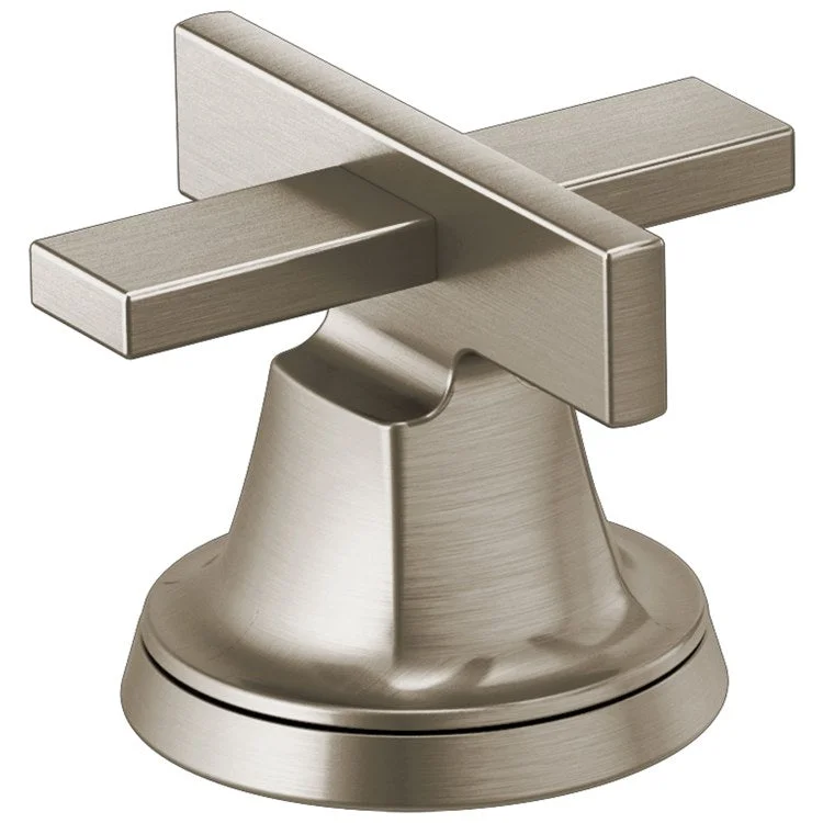 Handle Kit Levoir Brass 2 Low Cross Brilliance Luxe Nickel ADA for Widespread Faucet 3-3/4 Inch