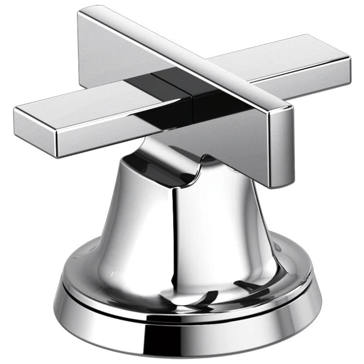 Handle Kit Levoir Brass 2 Low Cross Polished Chrome ADA for Widespread Faucet 3-3/4 Inch