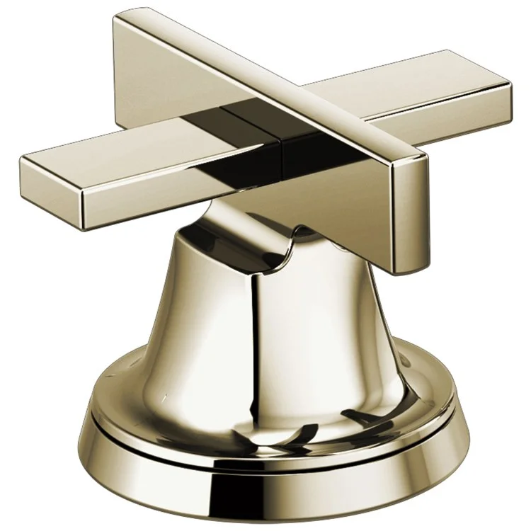 Handle Kit Levoir Brass 2 Low Cross Brilliance Polished Nickel ADA for Widespread Faucet 3-3/4 Inch