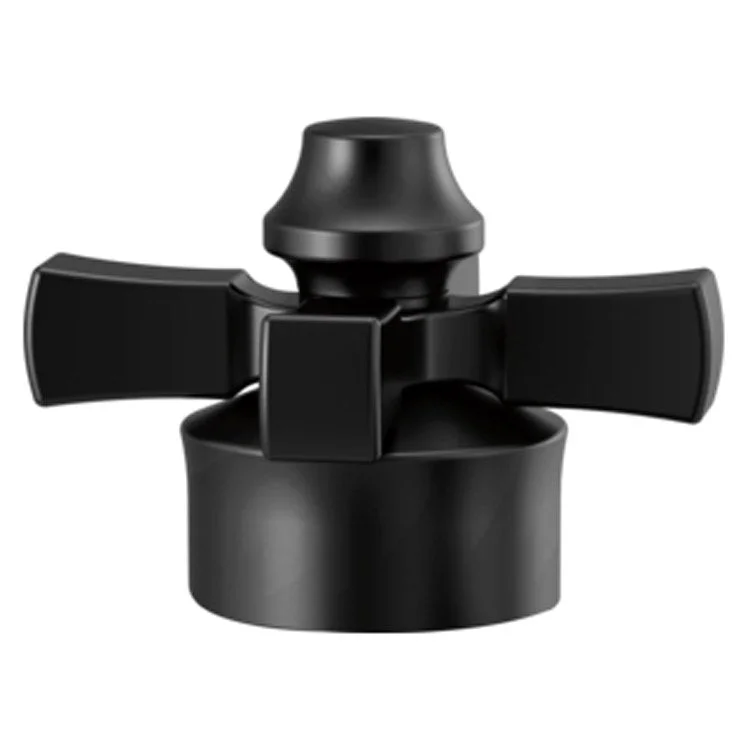 Handle Kit Dorval Metal 1 Cross Matte Black for Bathroom Faucets