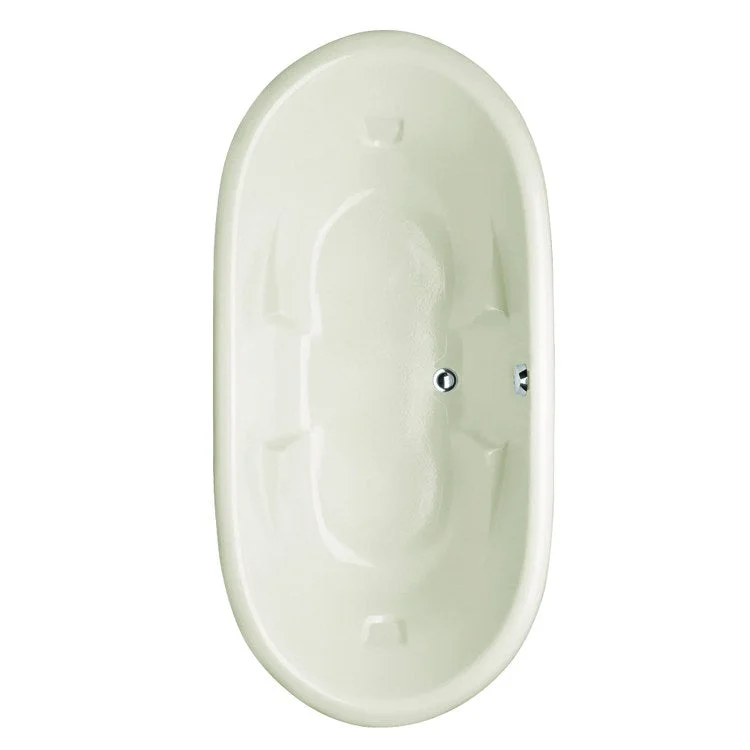 Combination Tub Designer Collection Aimee 72 x 36 x 24 Inch Drop-In Center Drain Biscuit Oval