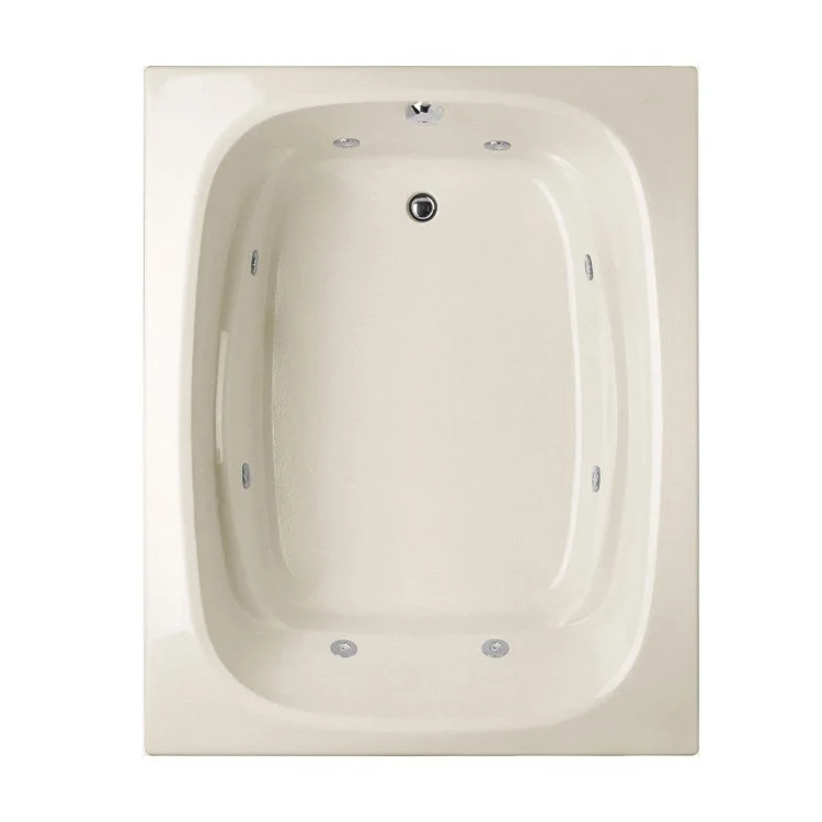 Combination Tub Designer Collection Alexis 60 x 48 x 20 Inch Drop-In End Drain Biscuit Rectangle