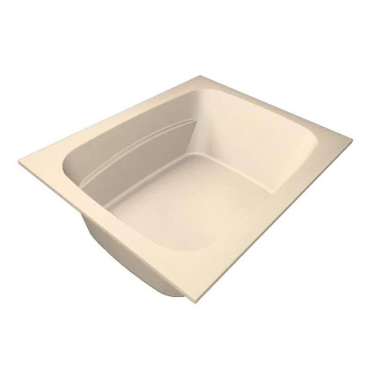 Combination Tub Designer Collection Alexis 60 x 48 x 20 Inch Drop-In End Drain Bone Rectangle