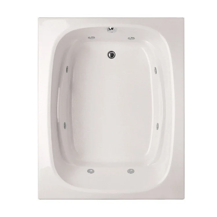 Combination Tub Designer Collection Alexis 60 x 48 x 20 Inch Drop-In End Drain White Rectangle