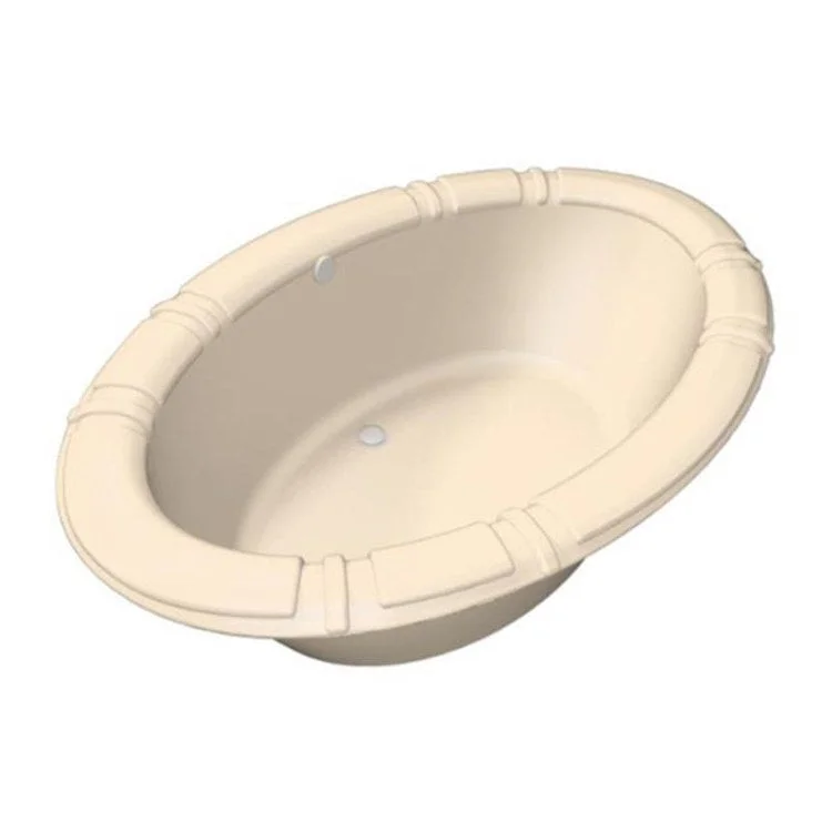 Combination Tub Designer Collection Alyssa 66 x 42 x 19-3/4 Inch Drop-In Center Drain Bone Oval