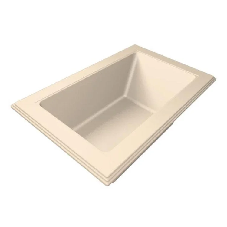 Combination Tub Designer Collection Angel 72 x 42 x 22 Inch Drop-In End Drain Bone Rectangle