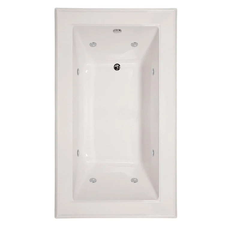 Combination Tub Designer Collection Angel 72 x 42 x 22 Inch Drop-In End Drain White Rectangle