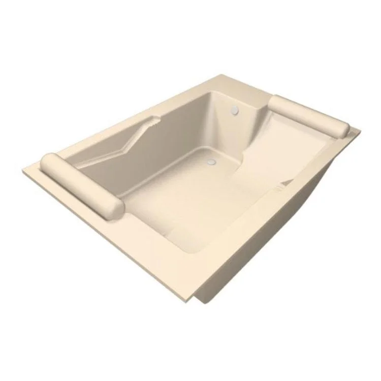 Combination Tub Designer Collection Ashley 60 x 48 x 18 Inch Drop-In Bone Rectangle