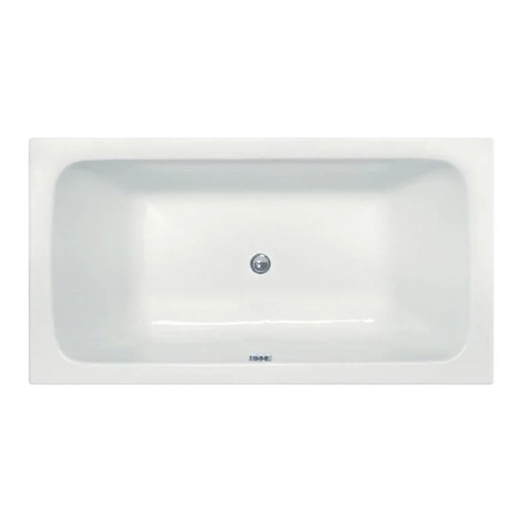 Combination Tub Ston Collection Carrera 60 x 32 x 23 Inch Drop-In Center Drain Almond Rectangle