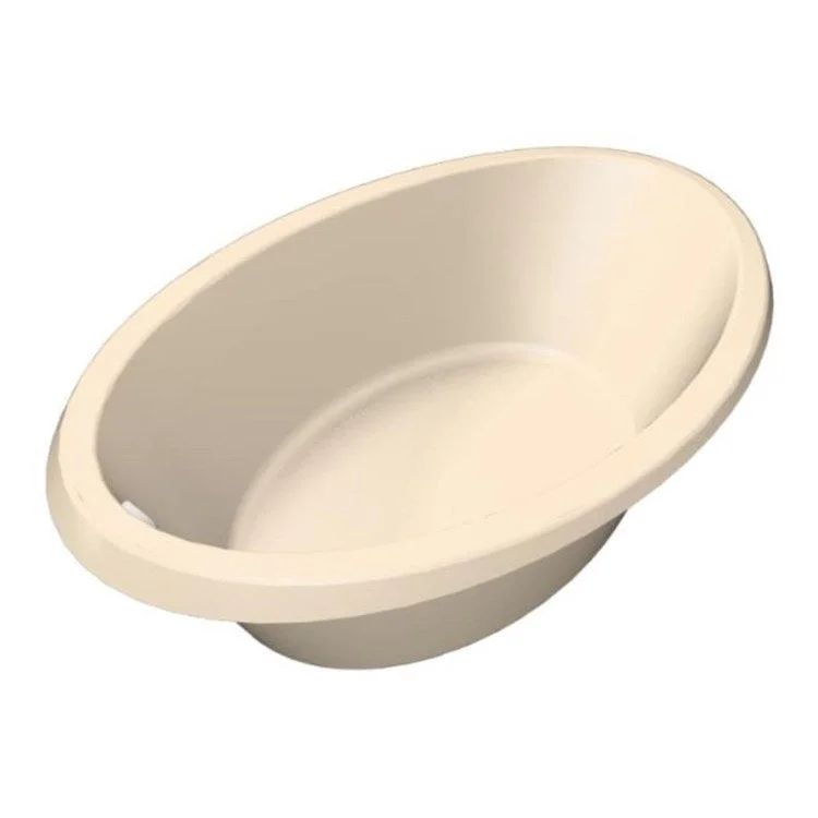 Combination Tub Designer Collection Carli 60 x 36 x 19 Inch Drop-In End Drain Bone Oval