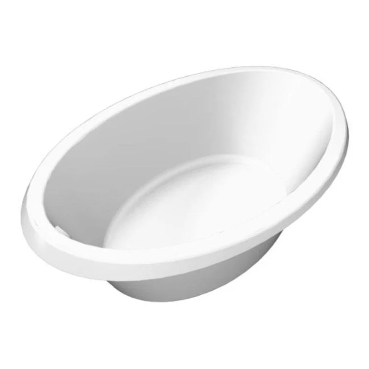 Combination Tub Designer Collection Carli 60 x 36 x 19 Inch Drop-In End Drain White Oval