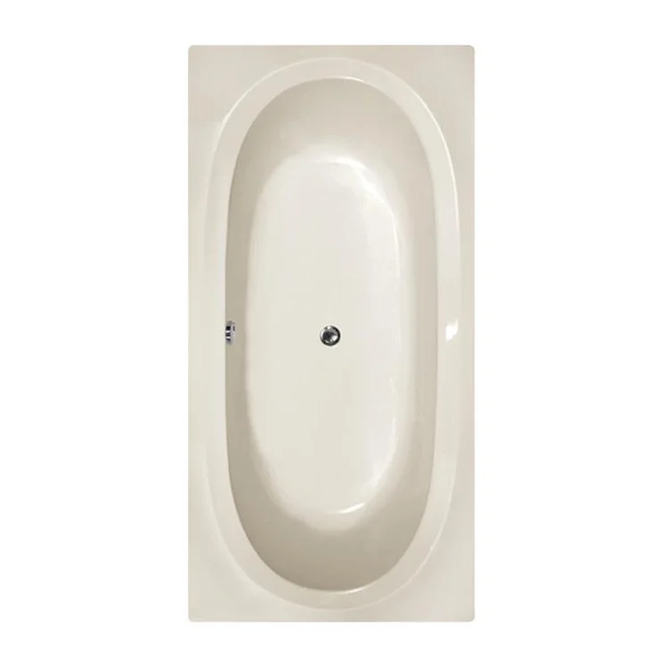 Combination Tub Designer Collection Caribe 72 x 36 x 19 Inch Drop-In Center Drain Almond Rectangle