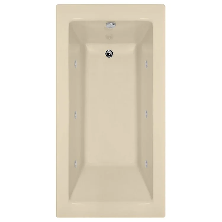 Combination Tub Designer Collection Sydney 72 x 36 x 20 Inch Right Hand Drain Bone Rectangle