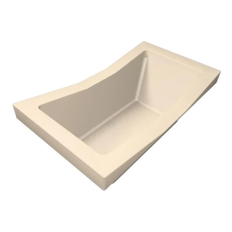 Combination Tub Designer Collection Danika 73 x 41 x 21 Inch Drop-In Side Center Drain Bone Rectangle