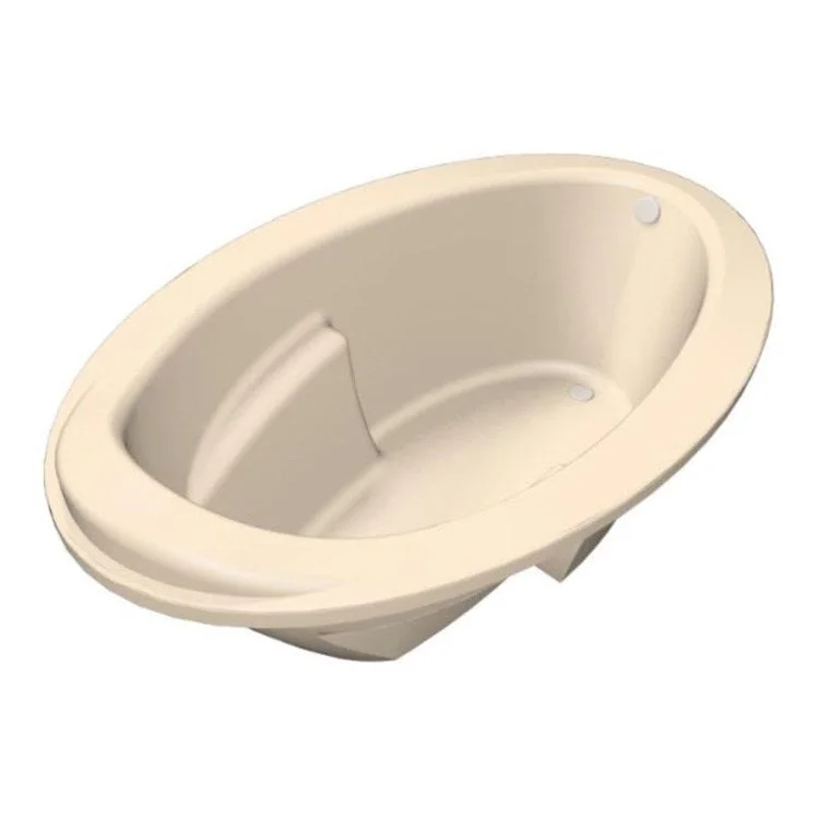 Combination Tub Designer Collection Deanna 60 x 40 x 22 Inch Drop-In End Drain Bone Oval