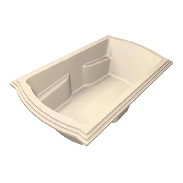 Combination Tub Designer Collection Debra 72 x 42 x 21 Inch Drop-In Bone Rectangle