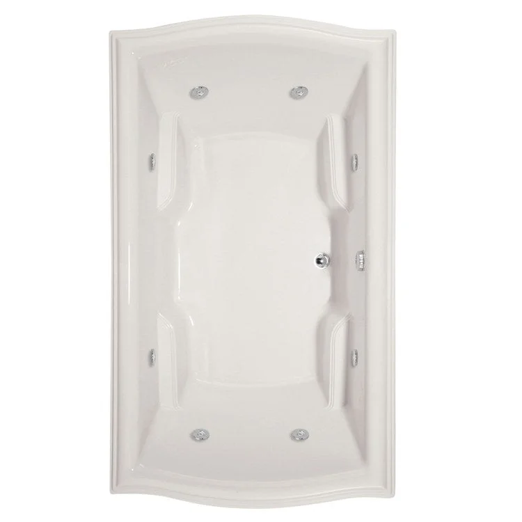 Combination Tub Designer Collection Debra 72 x 42 x 21 Inch Drop-In White Rectangle