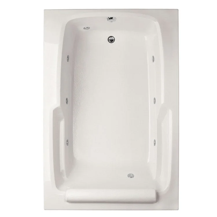 Combination Tub Designer Collection Duo 66 x 42 x 19 Inch Drop-In End Drain White Rectangle