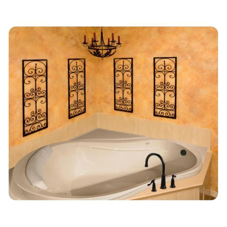 Combination Tub Designer Collection Eclipse 64 x 64 x 21 Inch Right Hand Drain Bone Corner