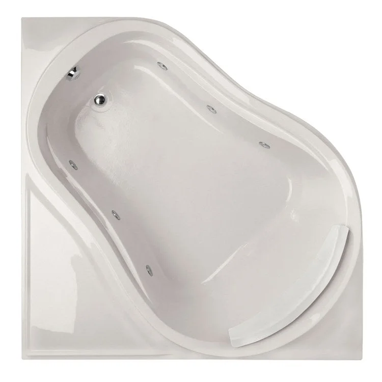 Combination Tub Designer Collection Eclipse 64 x 64 x 21 Inch Right Hand Drain White Corner