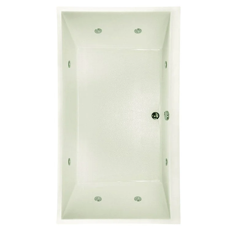 Combination Tub Designer Collection Eileen 74 x 38 x 19 Inch Center Drain Biscuit Rectangle