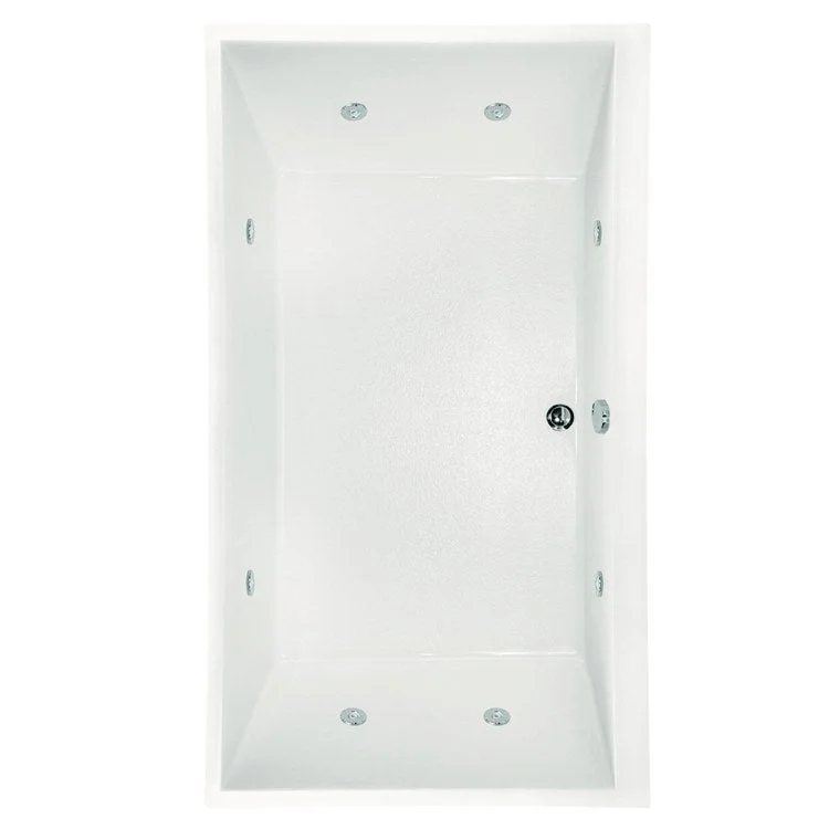 Combination Tub Designer Collection Eileen 74 x 38 x 19 Inch Center Drain White Rectangle