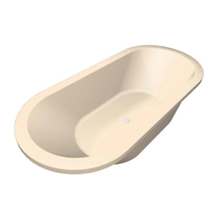 Combination Tub Designer Collection Elle 66 x 32 x 19 Inch Drop-In Center Drain Bone Oval