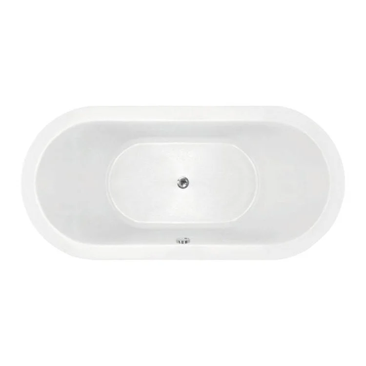 Combination Tub Ston Collection Emerald 65 x 36 x 22 Inch Drop-In Center Drain Almond Oval