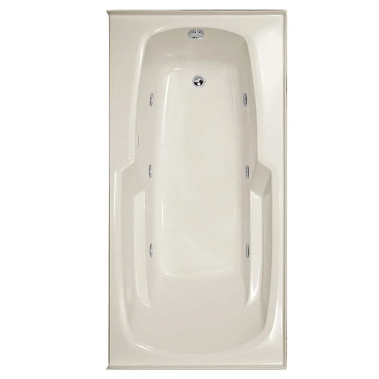 Combination Tub Designer Collection Entre 60 x 32 x 18 Inch Drop-In Left Hand Drain Biscuit Rectangle