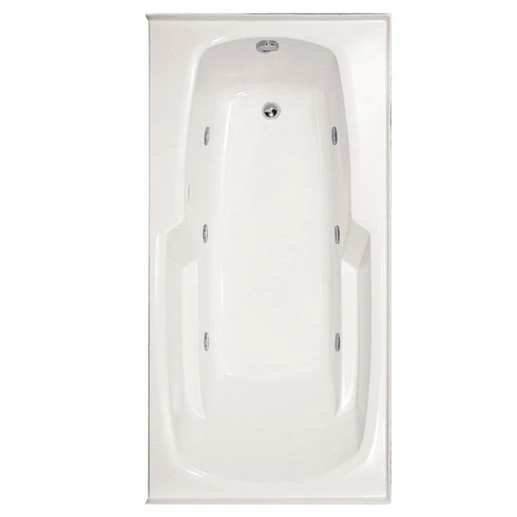 Combination Tub Designer Collection Entre 66 x 32 x 18 Inch Drop-In Left Hand Drain White Rectangle