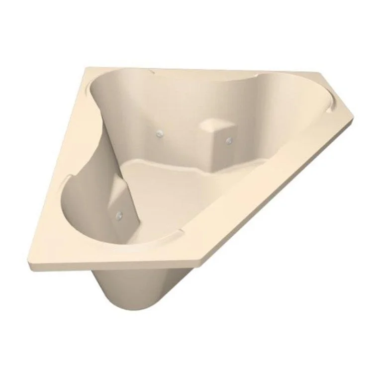 Combination Tub Designer Collection Erica 60 x 60 x 24 Inch Drop-In Bone Corner