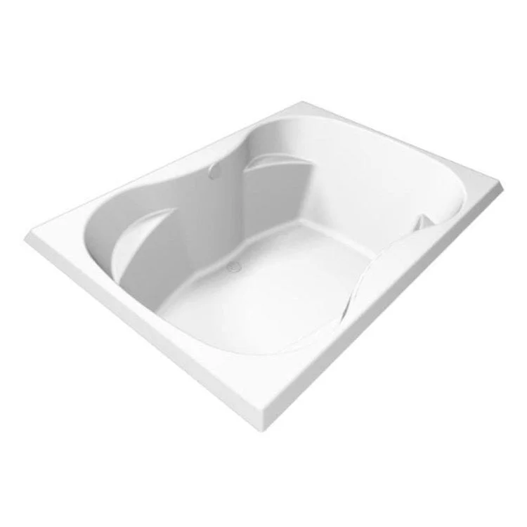 Combination Tub Designer Collection Evansport 60 x 42 x 21 Inch Drop-In Center Drain White Rectangle