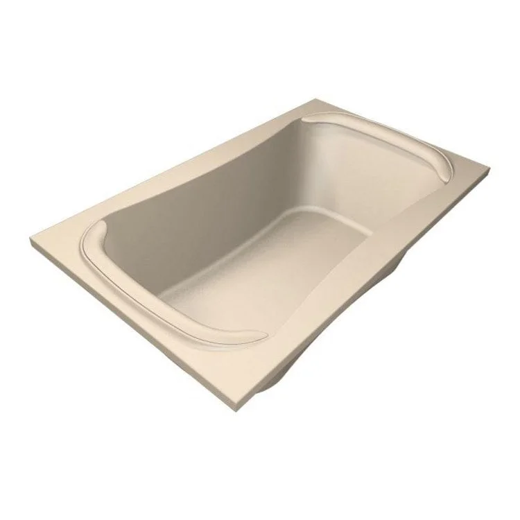 Combination Tub Designer Collection Fantasy 60 x 42 x 21 Inch Drop-In Center Drain Bone Rectangle