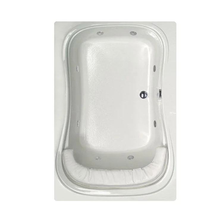 Combination Tub Designer Collection Fantasy 60 x 42 x 21 Inch Drop-In Center Drain White Rectangle