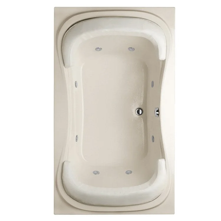 Combination Tub Designer Collection Fantasy 72 x 42 x 21 Inch Drop-In Center Drain Biscuit Rectangle