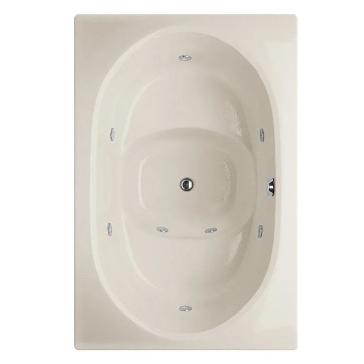 Combination Tub Designer Collection Fuji 60 x 40 x 26 Inch Drop-In Center Drain Biscuit Rectangle