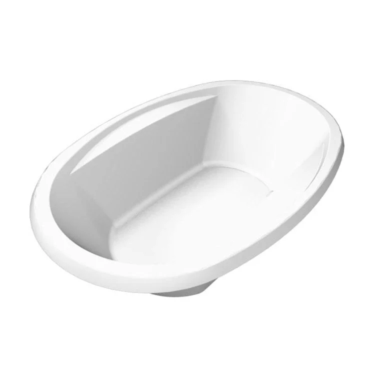 Combination Tub Designer Collection Galaxie 60 x 38 x 19 Inch Drop-In Center Drain White Oval