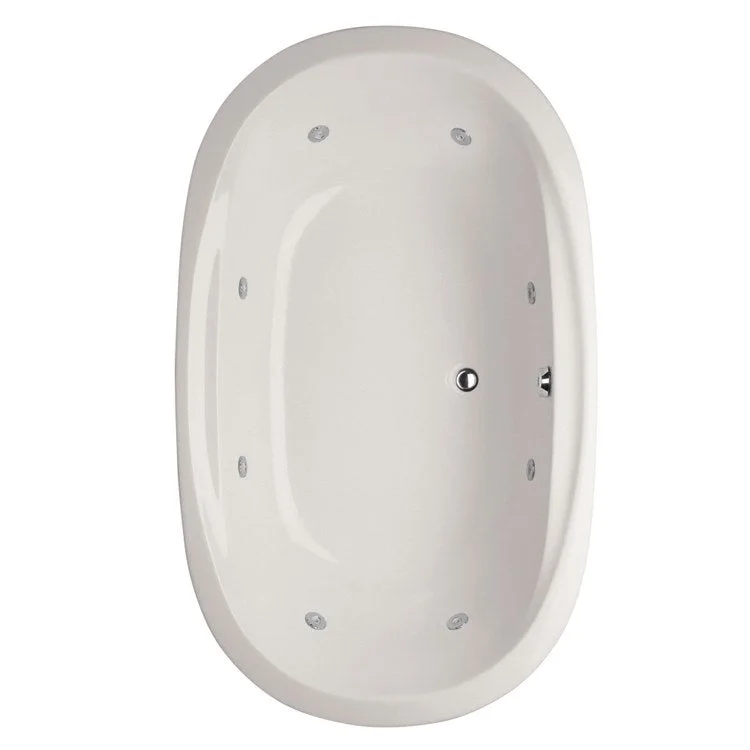 Combination Tub Designer Collection Galaxie 66 x 38 x 19 Inch Drop-In Center Drain White Oval