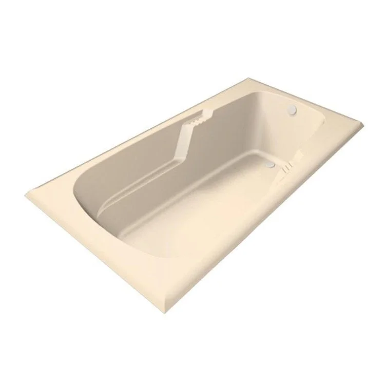 Combination Tub Designer Collection Isabella 60 x 36 x 19 Inch Drop-In End Drain Bone Rectangle